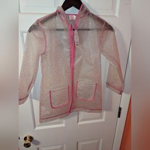 Girls clear and glitter raincoat